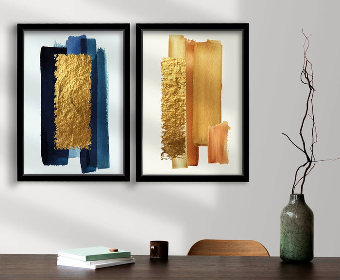 Wallity Cuadro Decorativo Enmarcado MDF (2 Piezas) 38 x 53 cm Wallity Cuadro Decorativo Enmarcado MDF (2 Piezas) 38 x 53 cm
